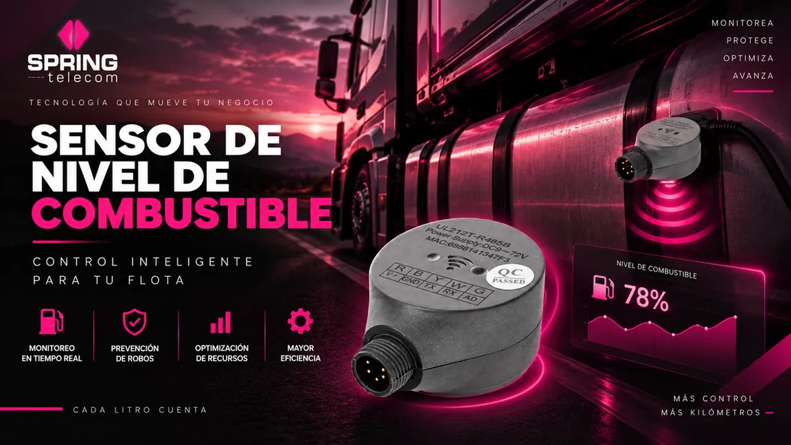 Sensor ultrasónico de nivel de combustible de Spring Telecom